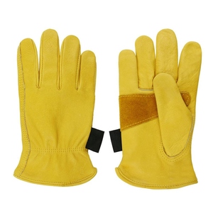 Reinforced Cowhide Grain Leather Driving <b>Gloves</b> Industrial Safety Hand Protection Heat Resistant Durable Gardening <b>Gloves</b> - Product Image 5