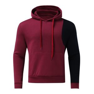 Sweat-shirt à capuche bicolore pour homme, design à empiècements contrastés, tissu doux, streetwear décontracté, tenue moderne pour tous les jours - Product Image 1