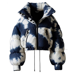 New Arrival Unisex Hooded Solid <b>Cropped</b> <b>Puffer</b> <b>Jacket</b> Custom Waterproof Stand Collar Zipper Closure High Quality Winter <b>Jacket</b> - Product Image 1