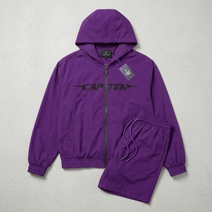Conjunto de Chaqueta Cortavientos Ligera de Poliéster Personalizada Unisex, Ropa Deportiva de Verano de Manga Larga y Corte Regular - Product Image 4