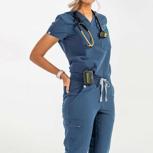 Yilong New Style Manufactory Design Women Medical <b>Scrub</b> Uniform <b>Sets</b> Fashion <b>Scrubs</b> Uniforms <b>Sets</b> <b>Scrub</b> <b>Set</b> - Product Image 1