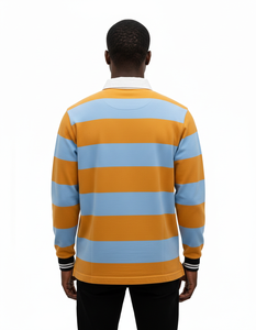 Camisetas Polo de Manga Larga de Alta Calidad con Logotipo Personalizado, Camisetas Polo a Rayas de Rugby con Cuello y Logotipo Bordado para Hombre 2026 - Product Image 2