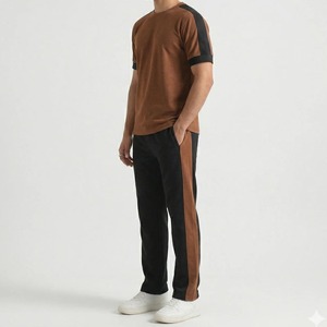 2026 Premium Men's Summer Sportswear Breathable 100% Cotton Sets Top Level Batch of Men Clothing in Cheap <b>Track</b> <b>Suit</b> Shirt Short - Product Image 3