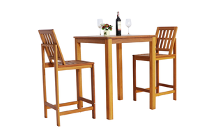 Ensemble de meubles de bar en bois avec une résistance durable et une texture naturelle, adapté aux salons d'accueil et aux coins de bar à domicile - Product Image 3