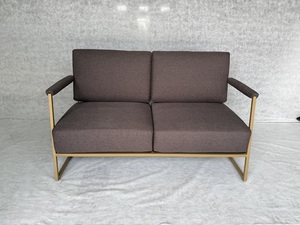 Cojín de asiento de amor de forma cuadrada de cuero PU extra grueso personalizado, respaldo acolchado, marco de Metal para sofá, silla para sala de estar - Product Image 2