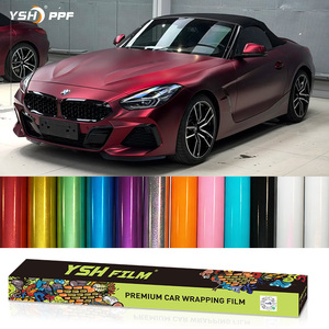 Vinilo TPU PPF Rojo Radiante Cromado, Película para Autos Color Rojo Sangre, Tintado Decorativo Camaleón en Venta - Product Image 1