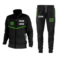 Ensemble de survêtement sportif d'hiver pour homme, veste zippée intégrale, poches latérales, polyester respirant, vêtements décontractés, logo personnalisé