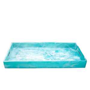 Nouvel arrivage : Plateau de service et de rangement simple en résine pour bijoux, vanité, cadeaux et articles de cuisine domestiques – Plateau élégant personnalisé pour table - Product Image 3