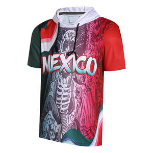 Chemises à capuche personnalisées avec logo de marque privée, sublimation, 100% polyester, respirantes, écologiques, pour hommes, vente en gros, export - Product Image 1