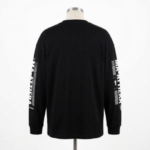 Men's T Shirt <b>Black</b> <b>Long</b> <b>Sleeve</b> Graphic Print Crew Neck Oversized Fit Casual Streetwear <b>Tshirt</b> Clothes Shirt - Product Image 4