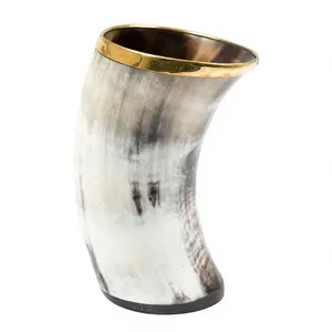 Handmade <b>Vintage</b> Horn Mug Polished Irregular Shape Party Use Dishes & <b>Plates</b> - Product Image 4