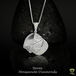 Premium Moissanite Diamond Helmet Pendant In 925 Sterling Silver Bling Hip Hop Fashion Jewelry Necklace For Men Women - Product Image 4