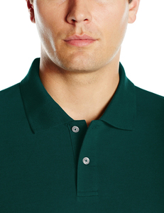 100% Cotton Green <b>Plain</b> for Polo T-Shirts for Men Custom Design Embroidered Logo Breathable Solid Pattern OEM Blank Golf - Product Image 5