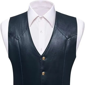 Chaleco de cuero personalizado para motocicleta, chaleco de cuero para hombre, ropa de motociclista duradera, equipo de protección para carreras, chaleco de motociclista vintage - Product Image 1