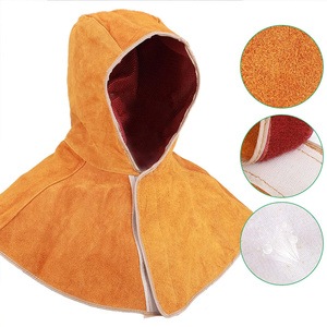 Capuche de soudeur en cuir de vachette résistant aux hautes températures, ignifuge, anti-éclaboussures, isolation thermique, vêtement de sécurité - Product Image 4