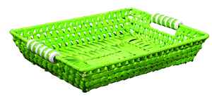 Bandeja de servicio de hoja de palma tejida a mano con precio económico con Cestas tejidas con mango cómodo para dormitorio, sala de estar, Baño - Product Image 3