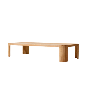 Table basse d'extérieur en teck massif de luxe The Plaza, collection de meubles contemporains pour villas, hôtels et patios - Product Image 1