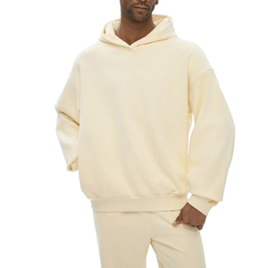 เสื้อฮู้ดดี้โอเวอร์ไซส์แบบเรียบสำหรับผู้ชายและผู้หญิง |   เสื้อฮู้ดผ้าฝ้ายเนื้อนุ่มทรงหลวมสไตล์สตรีทแวร์ - Product Image 5