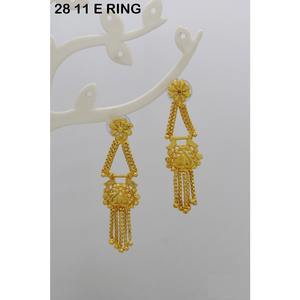 Boucles d'oreilles pendantes longues artificielles de qualité supérieure, design traditionnel indien, aspect agricole traditionnel, nouveau design - Product Image 3