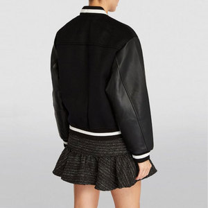 High Quality Custom Women's Wool Varsity Jacket Chenille Embroidery Letterman Jacket College <b>Coat</b> For Women - Product Image 3