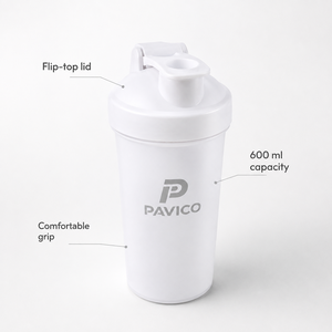 Bouteille en plastique de 600 ml avec couvercle à clapet, anti-fuite, sans BPA, écologique, pour la gym, le fitness, le mélange de protéines, utilisation en extérieur, Vietnam - Product Image 2