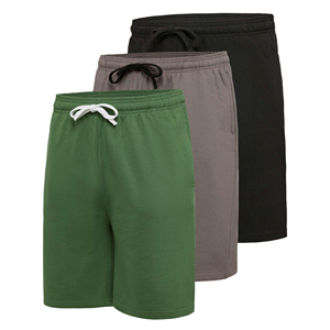 Shorts en mélange de coton et polaire pour hommes, pour la performance athlétique, confortables et décontractés, pour un style de vie actif, en vente - Product Image 4