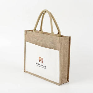 Eco Friendly Natural Jute Storage Bags Stitched <b>Adjustable</b> Cotton Strap Durable Crossbody Shoulder Bag 10-20L Capacity Office - Product Image 6