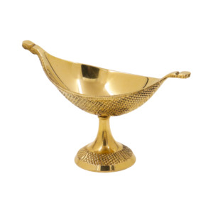 ที่ใส่เรือ Kumkum ลายนูนทำจากทองเหลืองสำหรับงาน poojagifting และตกแต่งบ้าน - Product Image 5