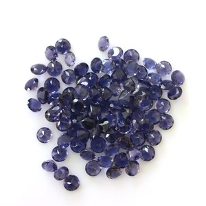 Iolite bleue naturelle, pierres précieuses rondes taillées, 5 mm, calibrées, certifiées, pour la fabrication de bijoux, vente en gros, approvisionnement en vrac - Product Image 4