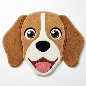 Factory Supply Handmade <b>Dog</b> Shape Wool Rug Custom Tufted Puppy Carpet Latex Backing Non-Slip Floor Mat Wholesale Manufacturer - Product Image 3