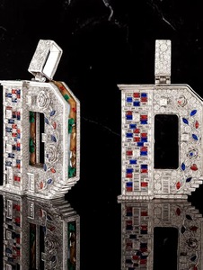 Judaism Themed 925 <b>Silver</b> <b>Pendant</b> With Moissanite Inlay Religious Charms For Ceremonies Design <b>Pendant</b> <b>Initial</b> Letter <b>Pendant</b> - Product Image 6