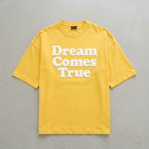 เสื้อยืดพิมพ์ลายพัฟฟ์ทรงโอเวอร์ไซส์สำหรับผู้หญิง ผ้าฝ้าย 100% แขนสั้น คอกลม ทรงหลวม รับผลิตแบบ OEM ODM เสื้อยืดพิมพ์ลายพัฟฟ์สำหรับผู้หญิง - Product Image 1