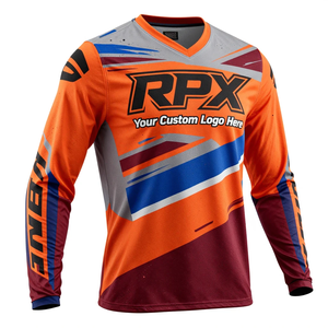 Jersey de Motocross Transpirable con Estampado, Antiarrugas, de Secado Rápido, Poliéster Ligero, para Adultos, Verano, Ciclismo de Montaña - Product Image 2