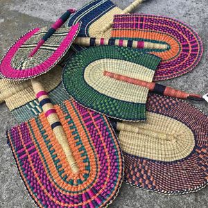 2026 Hot Sale Handheld & Wall Hanging Seagrass <b>Fan</b> Handmade Boho Wedding Birthday Party Decoration Gift from Vietnam - Product Image 1