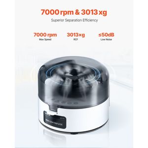 Mini centrifugeuse de laboratoire électrique 3013xg RCFO, rotor 2-en-1, capacité des tubes 0,2/1,5/2 ml, centrifugeuse de laboratoire miniature 3013xg RCFO - Product Image 3