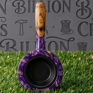 Wholesale Premium Multi Color Resin Wooden Slice Inlay Medkhan Long Handle Handheld <b>Incense</b> Burner - Product Image 2