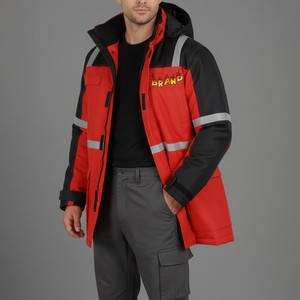 Premium Reflective Polyester <b>Jacket</b> High Visibility Material Custom Safety Work <b>Jacket</b> for Unisex Outdoor Use Digital Printing - Product Image 2