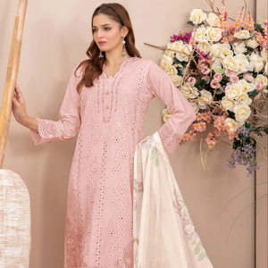 Faux Georgette Semi-<b>Stitched</b> Salwar Kameez with Embroidery Work-Modern Style for Wedding Prom & Party Occasions - Product Image 1