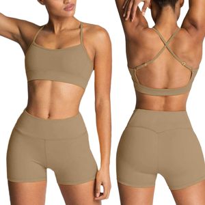 Custom <b>Plus</b> <b>Size</b> 2-Piece <b>Yoga</b> <b>Pants</b> Sets for Women Shaped Backless with New Leg Solid Pattern Sport Activewear for Gym - Product Image 1