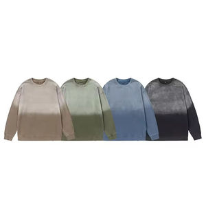 เสื้อสเวตเชิ้ตผ้าฝ้ายฟลีซย้อมสีแบบไทไดสำหรับผู้ชาย สไตล์ลำลองแนวสตรีทแวร์ - Product Image 6