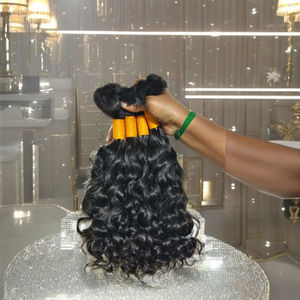 ผมแท้จากเชนไน ทัมมิลนาฏู ประเทศอินเดีย แบบเป็นมัด ขนาด 18 นิ้ว ผมหยิกธรรมชาติ น้ำหนัก 100 กรัม ผมจากผู้บริจาคคนเดียว เกรดเรมี่ - Product Image 1