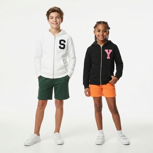Ensemble sweat à capuche zippé et short pour garçon – Tenue décontractée tendance pour enfants – Sweat à capuche doux et short assorti confortable – Idéal pour le quotidien - Product Image 2