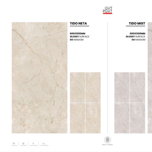 กระเบื้องพอร์ซเลนหรูหรา ขนาด 60x120 ซม. 600x1200 มม. 24x48 นิ้ว รูปแบบขนาดใหญ่ ผิวมันเงา ดีไซน์ทันสมัย สำหรับตกแต่งภายใน - Product Image 1