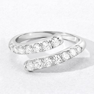 Anillo de Diamantes Redondos CVD Cultivados en Laboratorio con Certificado IGI de Plata de Ley 925 de 0.6CT, Color VS1 FG, Joyería Fina de Lujo para Mujer - Product Image 1