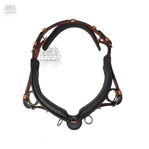 Pure 100% <b>Leather</b> Single Horse Driving <b>Harness</b> set in black brown custom wholesale - Product Image 6