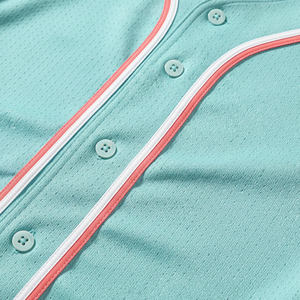 Maillot de baseball personnalisé en gros avec logo, vêtements de sport pour hommes, chemise à rayures boutonnée, uniforme d'équipe respirant pour l'entraînement - Product Image 5