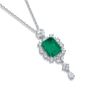 Collier pendentif en diamant de laboratoire taille émeraude, argent 925, clarté VS-VVS, certifié IGI, bijoux de luxe pour femmes - Product Image 5