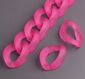 Chaîne murale en résine, couleur rose royal, la plus vendue, chaîne en résine transparente à prix abordables - Product Image 1