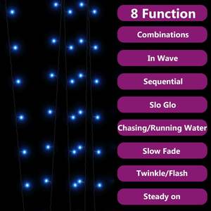 2 pezzi 2x200 luci solari a LED blu luci da giardino per interni esterni - Product Image 4