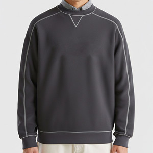 Casual Comfort Quick Dry Cotton Blend Pullover Eco-friendly Unlined with Winter Pocket Plain Dyed <b>sweatshirt</b> for men - Product Image 4